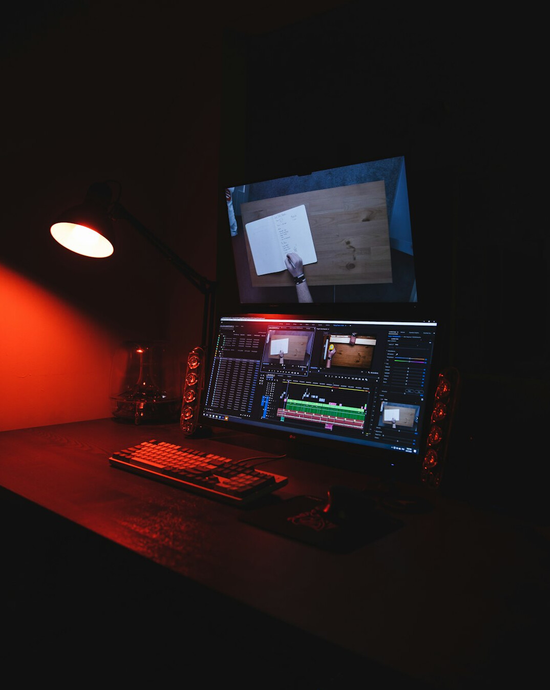 creative video editing setup