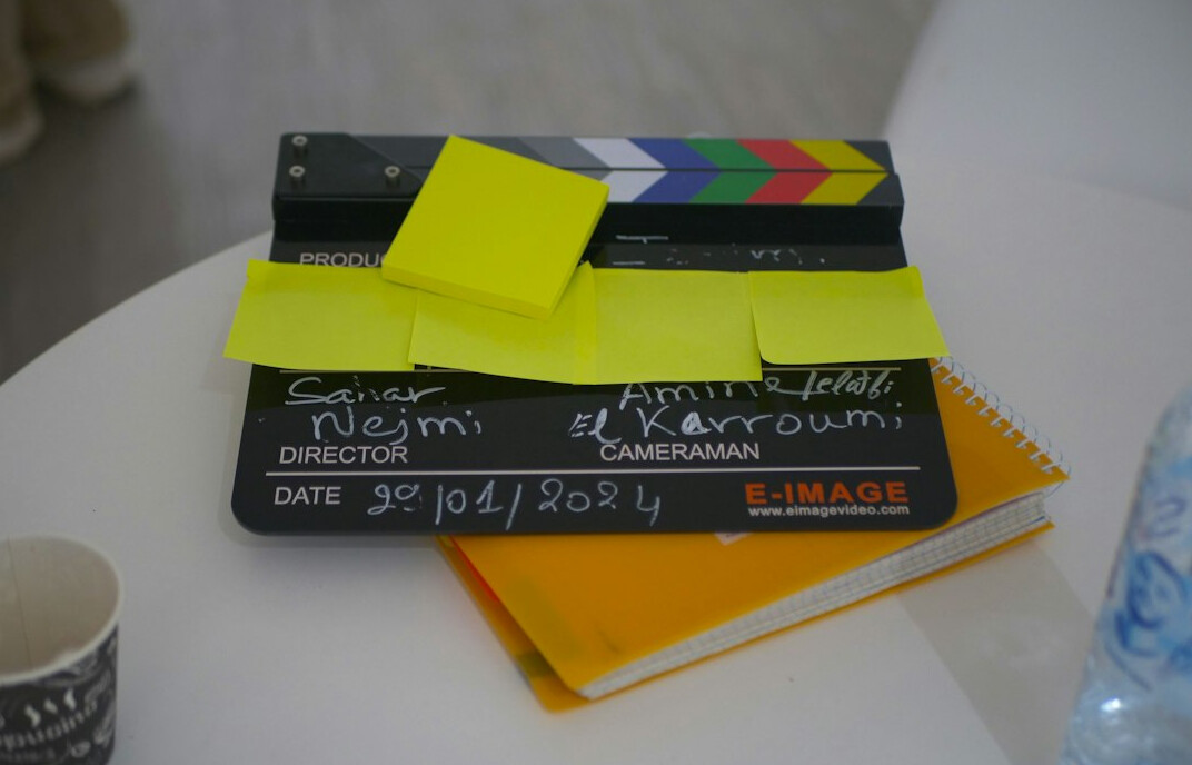 film script on table