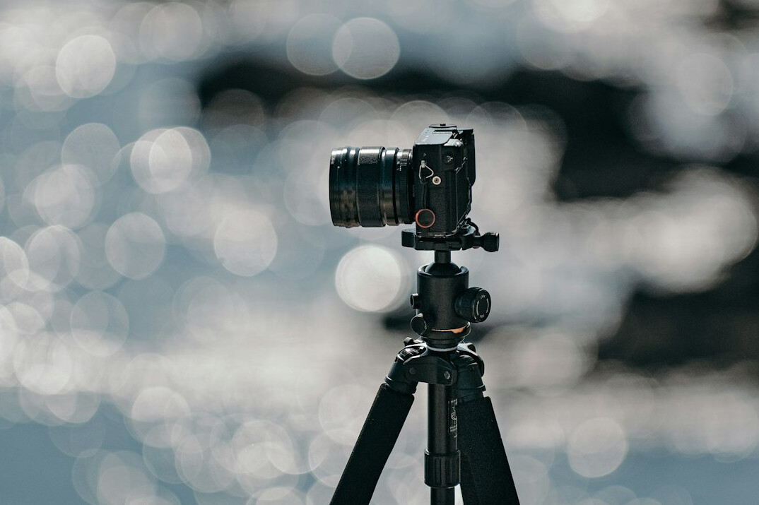 cinema camera on tripod